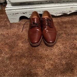 Joseph Abboud Rich Brown Leather Oxfords. Size 10.